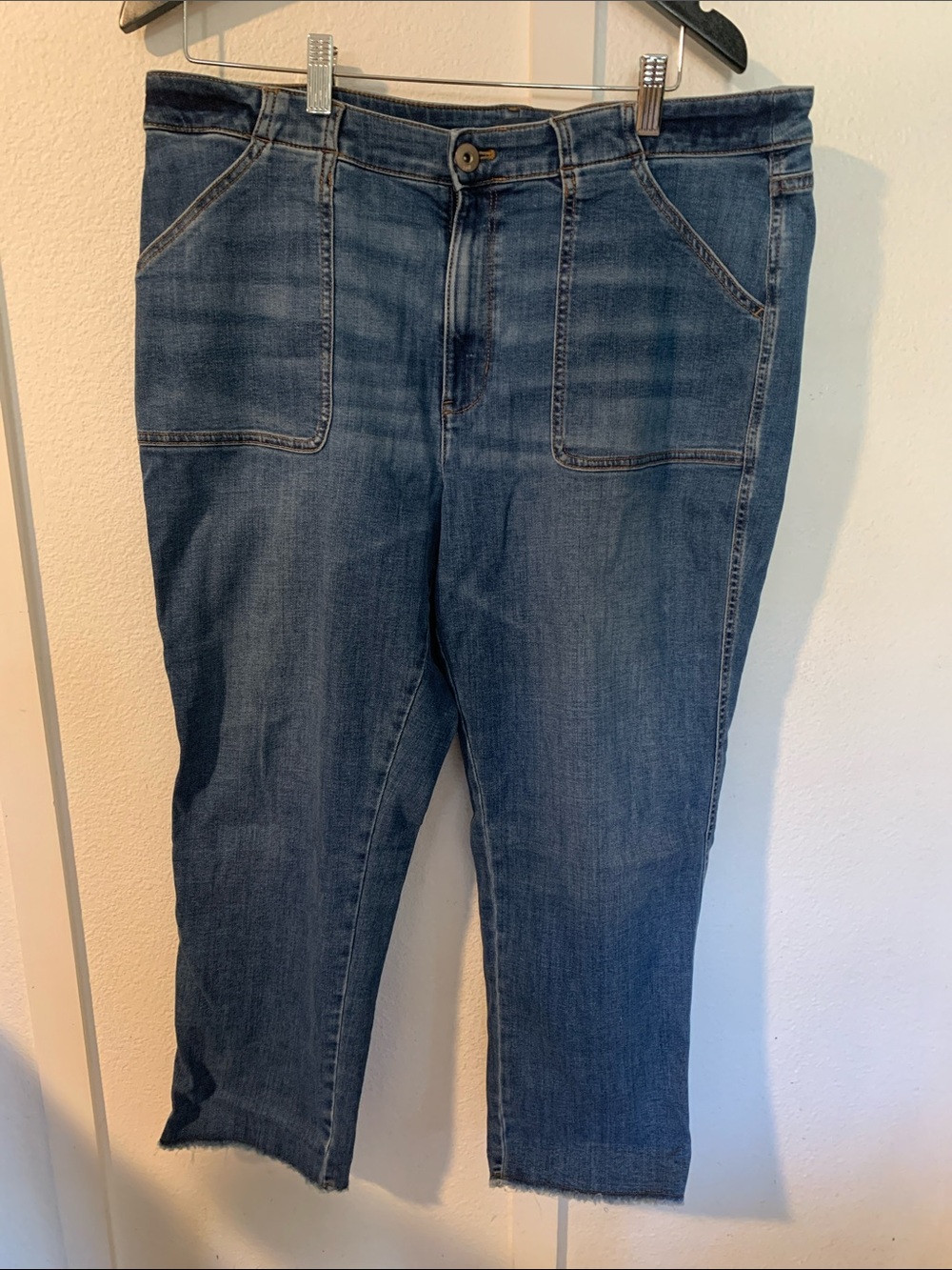 J. Jill Classic Women's  high-rise Cropped Jeans - Dark Blue